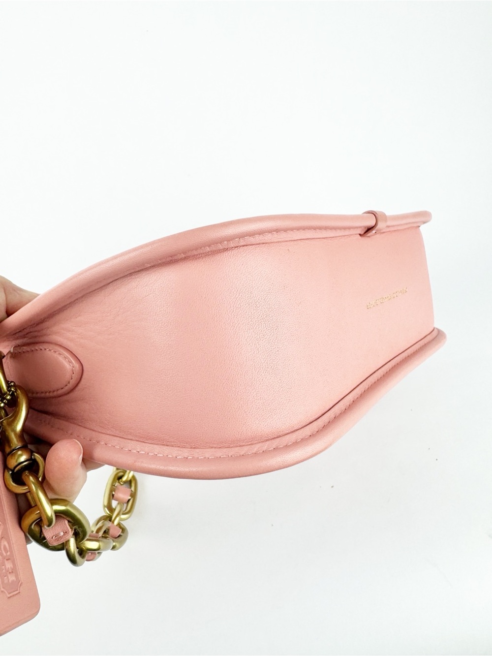 Coach Swinger 20 C5430 Glovetanned Pink Leather Chain Shoulder Crossbody Bag - Picture 3 of 9
